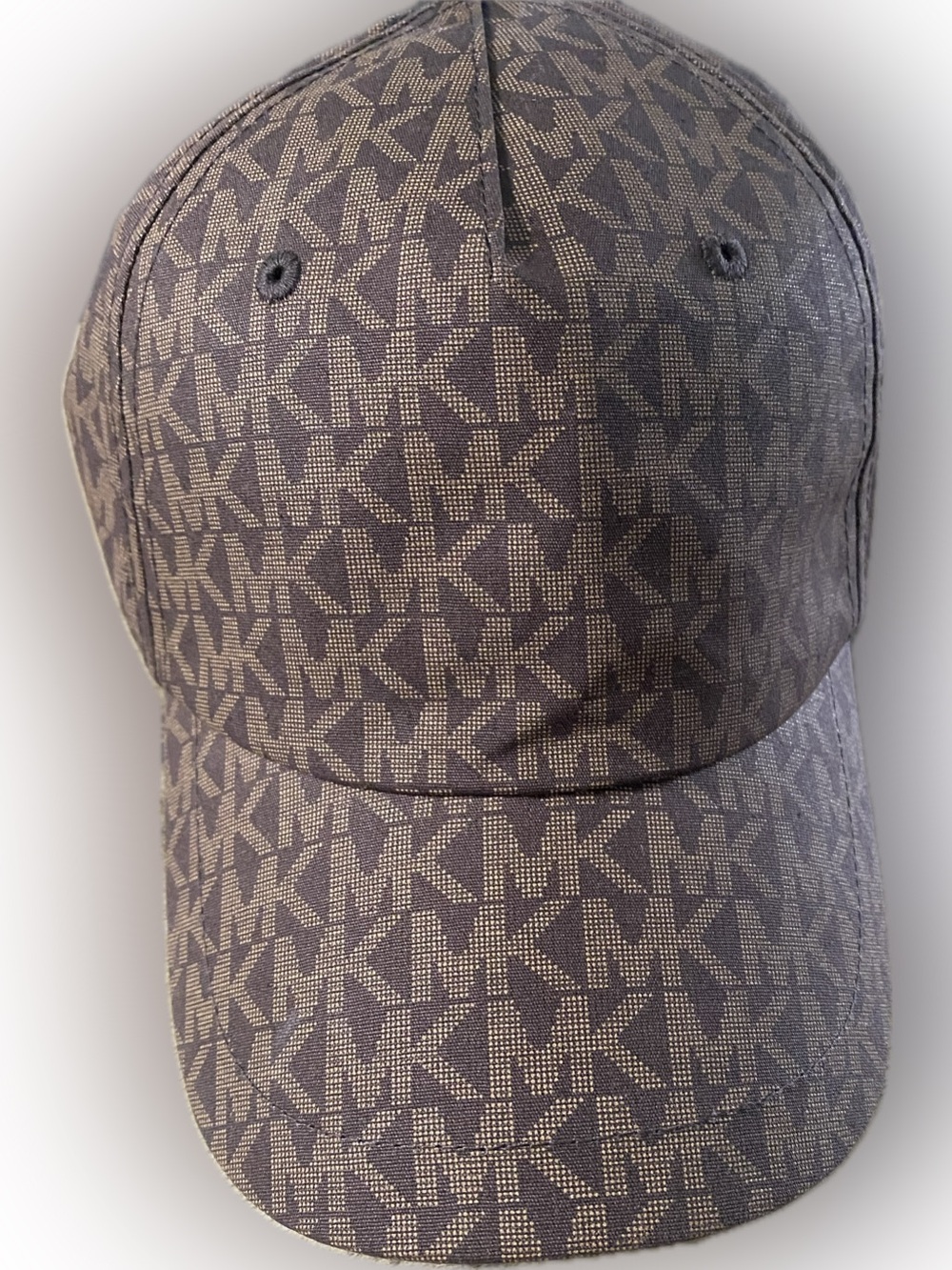 Michael Kors Brown Monogram Baseball Hat with Branded Interior Tape